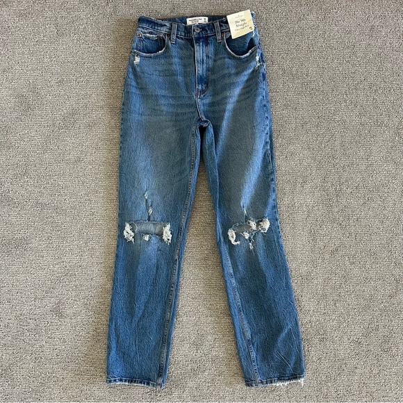 Abercrombie & Fitch The '90s Straight Ultra High Rise Jeans Size 28/6L - Picture 1 of 8